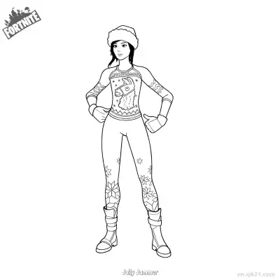 Free printable Jolly Jammer 01 Coloring Page - Free PDF Printable Fortnite Coloring Sheets coloring page